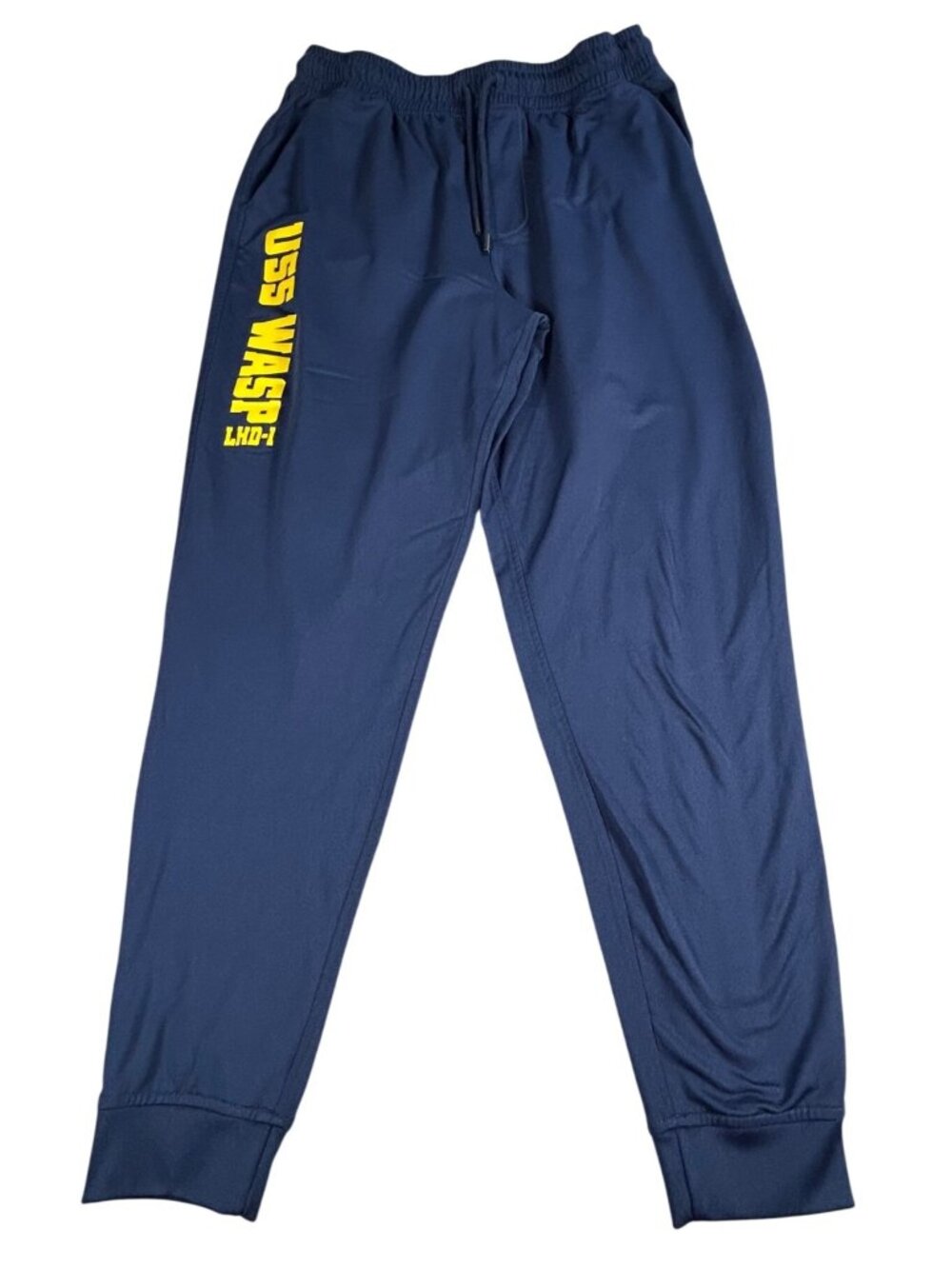 Sport-Tek Mens Navy Blue USS Wasp LHD-1 Jogger Sweatpants Sz L Stretch Pockets